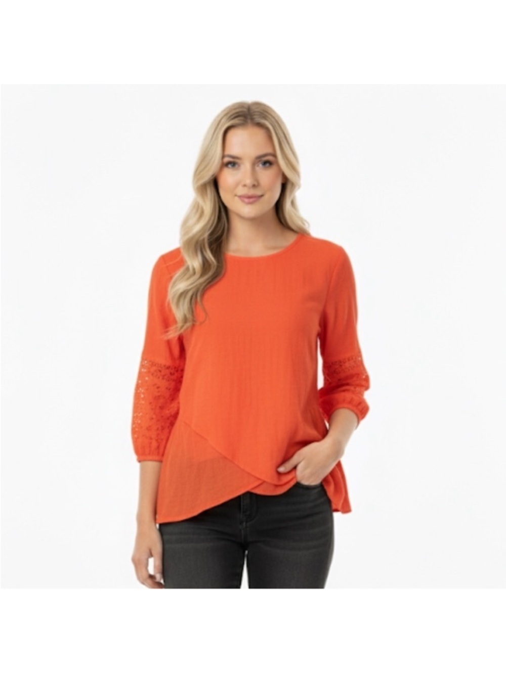New directions small orange NWT blouse